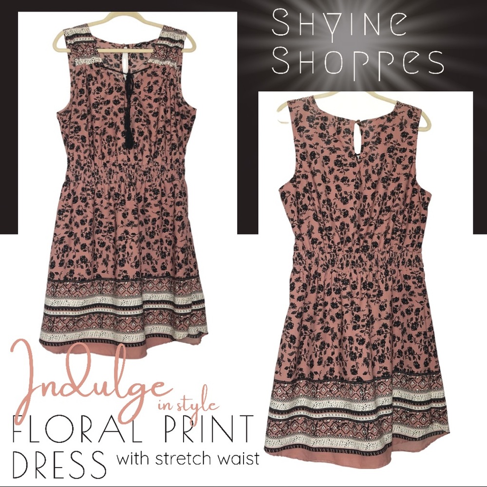 Indulge in Style dusted rose floral print dress